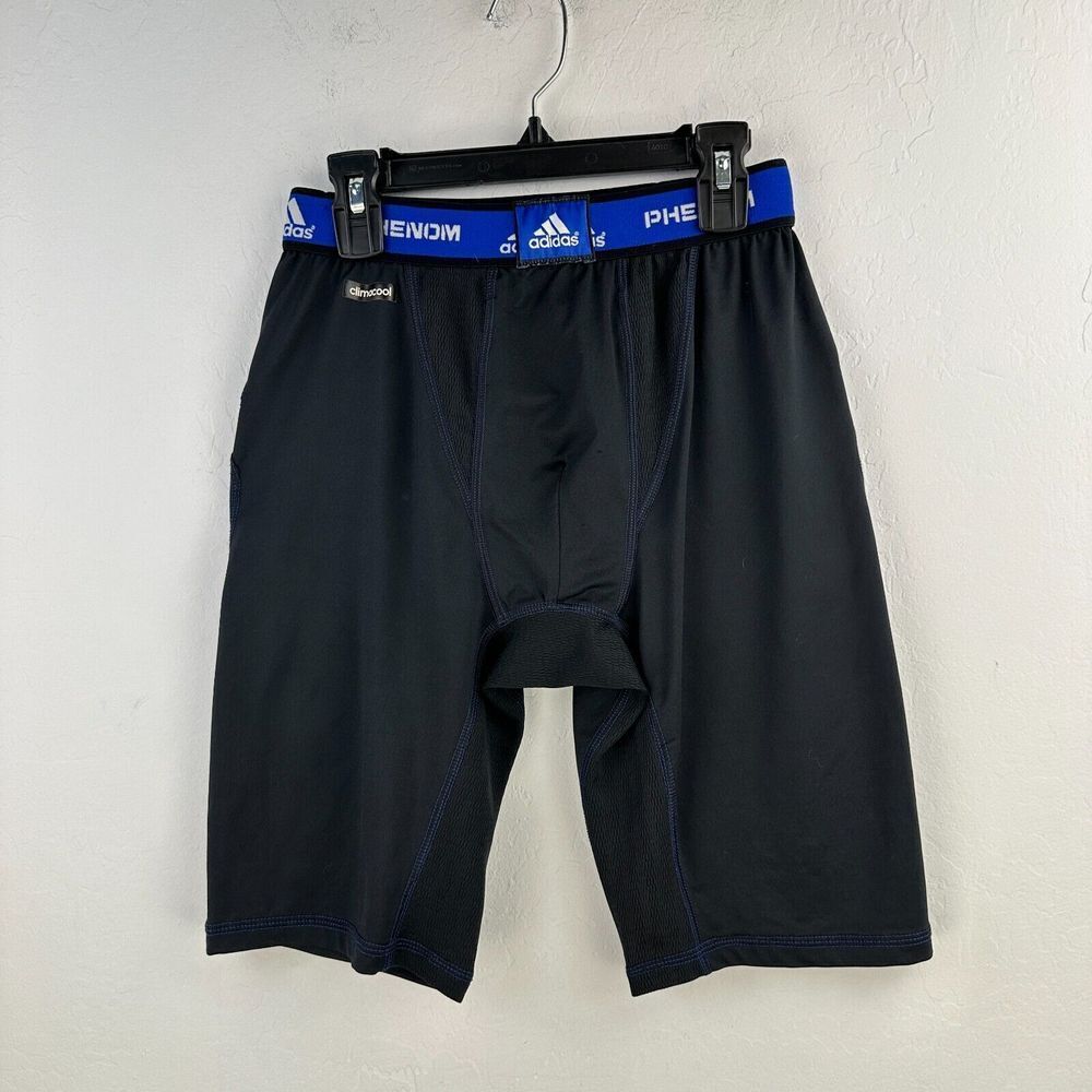 Adidas Phenom Shorts M Black Slider Performance Compression Padded‎ Cup Holder